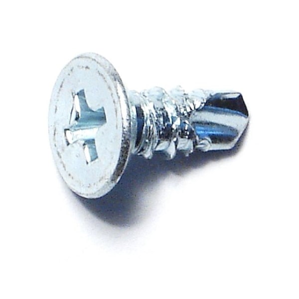 Midwest Fastener Self-Drilling Screw, #10 x 1/2 in, Zinc Plated Steel Flat Head Phillips Drive, 100 PK 50895 - main